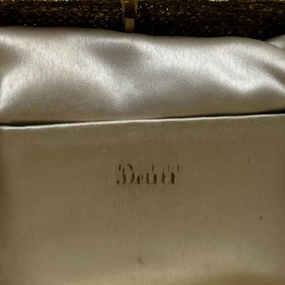 Vintage est. 1940s–50s Delill Beaded Evening Bag Floral Seed Bead Purse - Picture 6 of 6